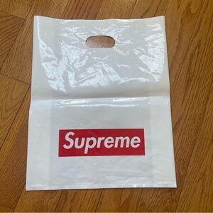 Supreme Box Logo Plastic Shopping Bag 16x13, Authentic. Thick, White, & SUPREME